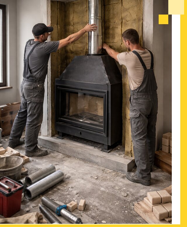 Изготовление и монтаж закрытых каминов в Кизилюрте под ключ