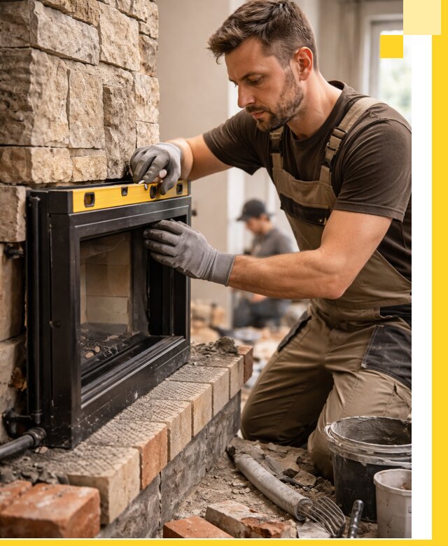 Дровяные камины под ключ в Кизилюрте: монтаж, обустройство