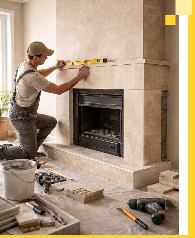 Установка и монтаж каминов в частном доме под ключ в Кизилюрте