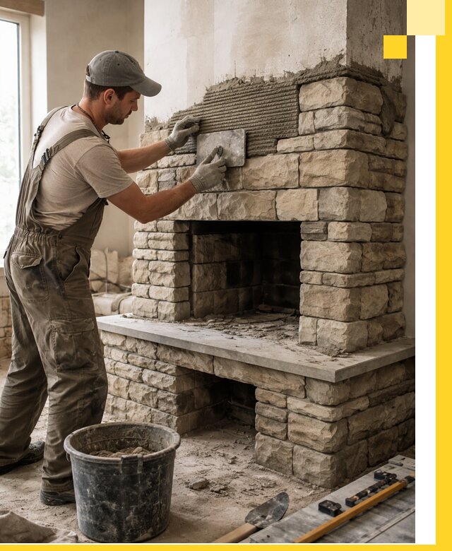 Строительство каминов под ключ в Кизилюрте от проектирования до монтажа