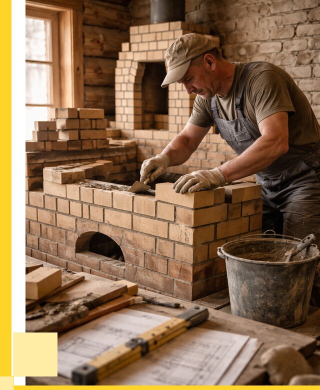 Кладка печей из кирпича в Кизилюрте цены от 30978 р. - ЭриданКзт