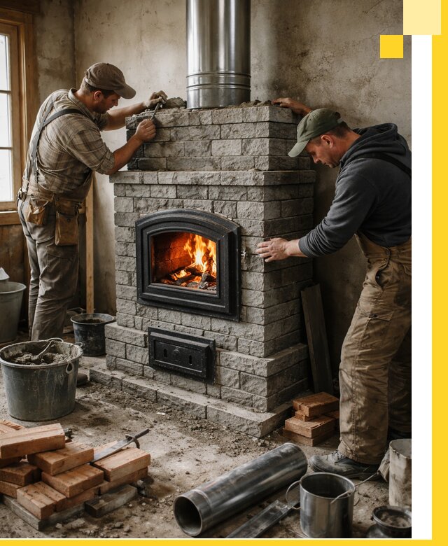 Производство, поставка и монтаж дровяных печей в Кизилюрте