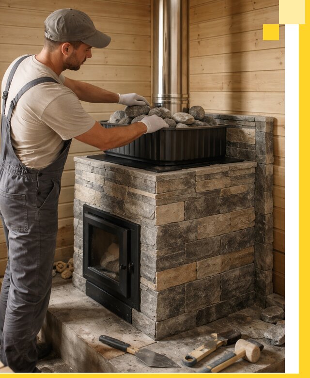 Печи для парной в Кизилюрте, производство, монтаж и обслуживание