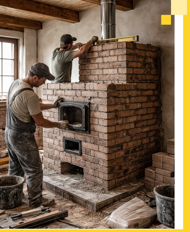 Печи для загородного дома под ключ в Кизилюрте — монтаж и сервис