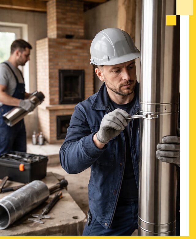 Профессиональный монтаж дымоходов для печей в Кизилюрте