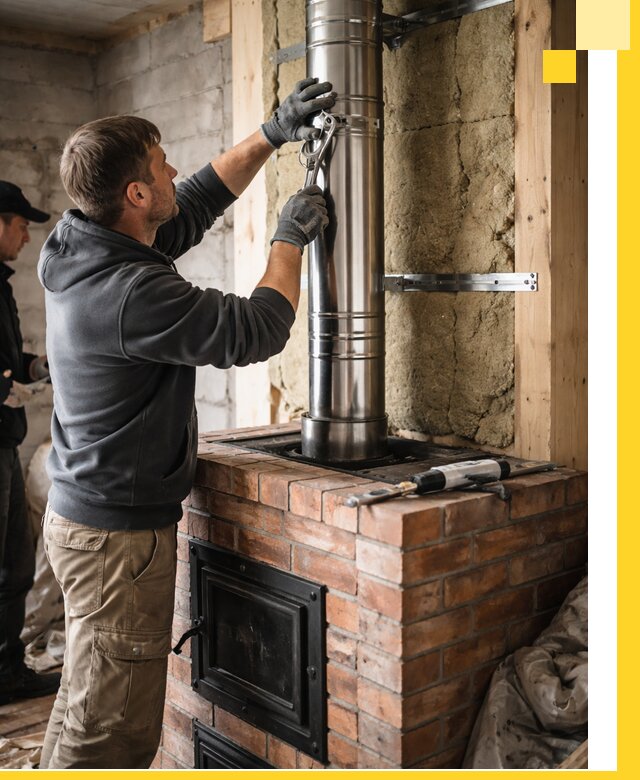 Изготовление и монтаж печей и дымоходов под ключ в Кизилюрте
