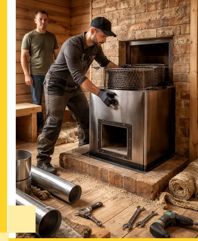 Монтаж банных печей под ключ в Кизилюрте от 18587 р., ЭриданКзт