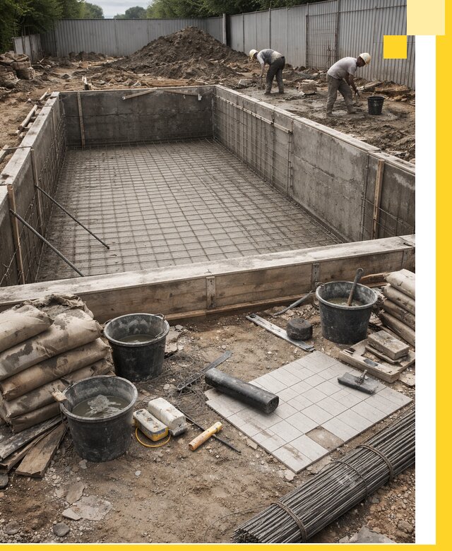 Строительство бассейнов под ключ в Кизилюрте, дизайн и монтаж