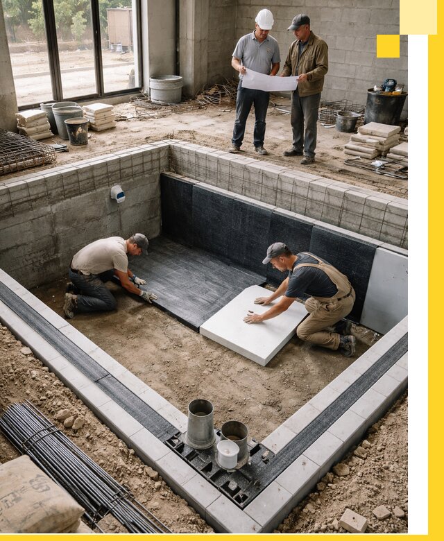 Проекты частных и общественных бассейнов под ключ в Кизилюрте