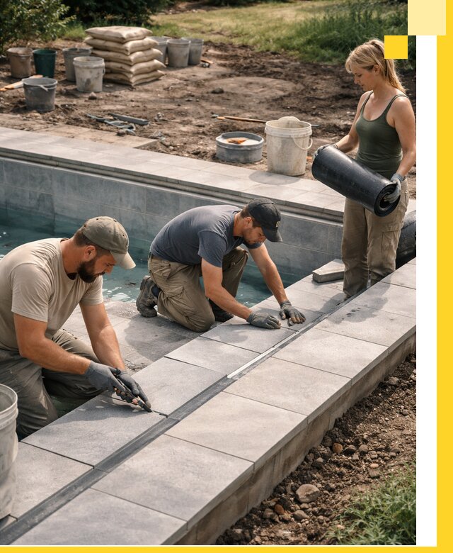 Строительство и монтаж уличных бассейнов под ключ в Кизилюрте