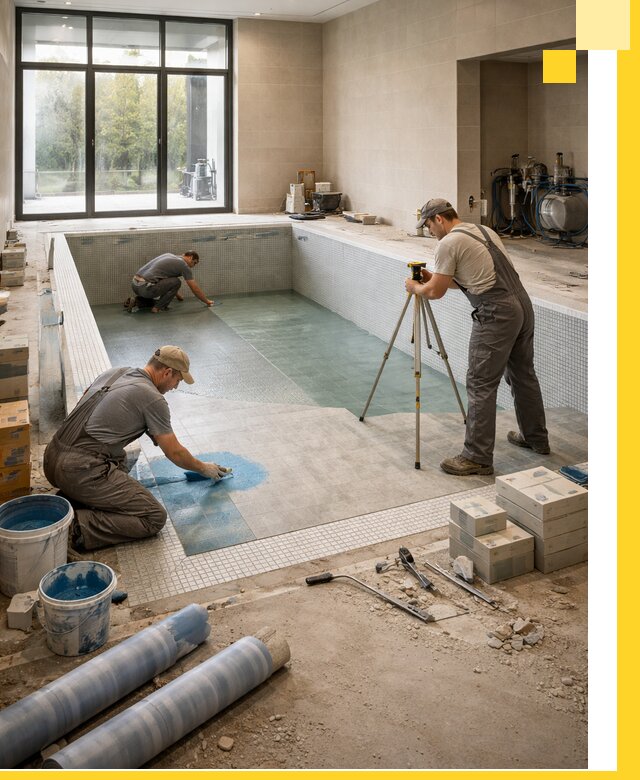 Проект и строительство закрытых бассейнов в Кизилюрте под ключ