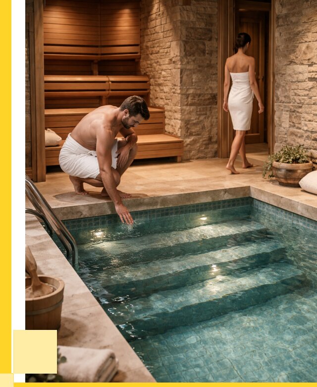 Сауна с бассейном под ключ в Кизилюрте от 123912 р., ЭриданКзт