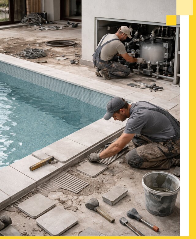 Строительство и монтаж бассейнов в коттедже в Кизилюрте