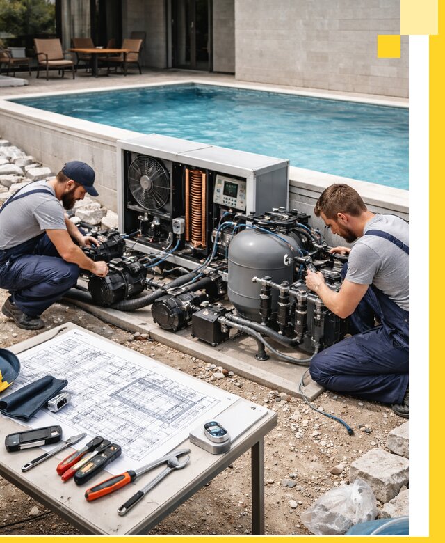 Проектирование и монтаж бассейнов с подогревом в Кизилюрте