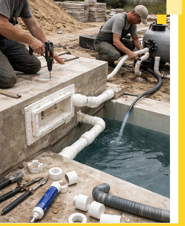 Строительство скиммерных бассейнов под ключ в Кизилюрте