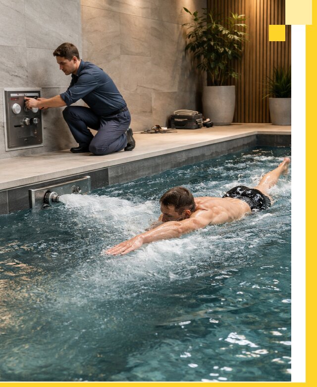 Проектирование и монтаж бассейнов с противотоком в Кизилюрте