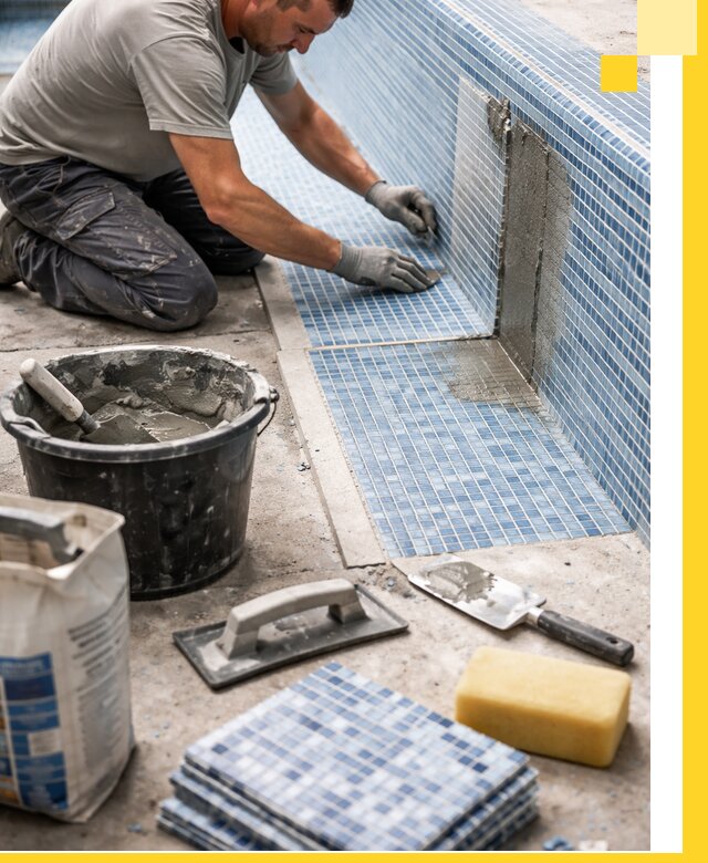 Укладка и ремонт мозаики для бассейнов под ключ в Кизилюрте