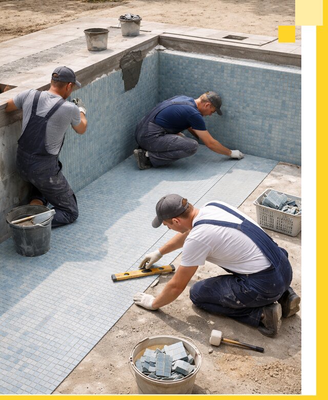 Укладка и установка плитки для бассейнов под ключ в Кизилюрте