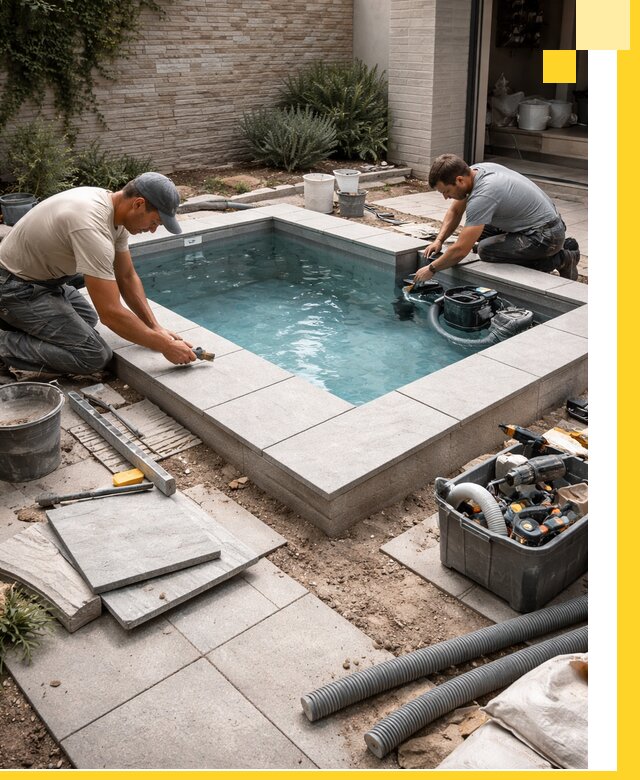 Мини бассейны под ключ в Кизилюрте, дизайн и установка