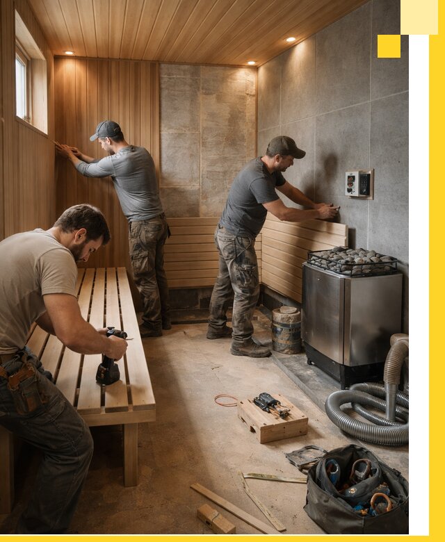 Сауны под ключ в Кизилюрте, проектирование, строительство, отделка