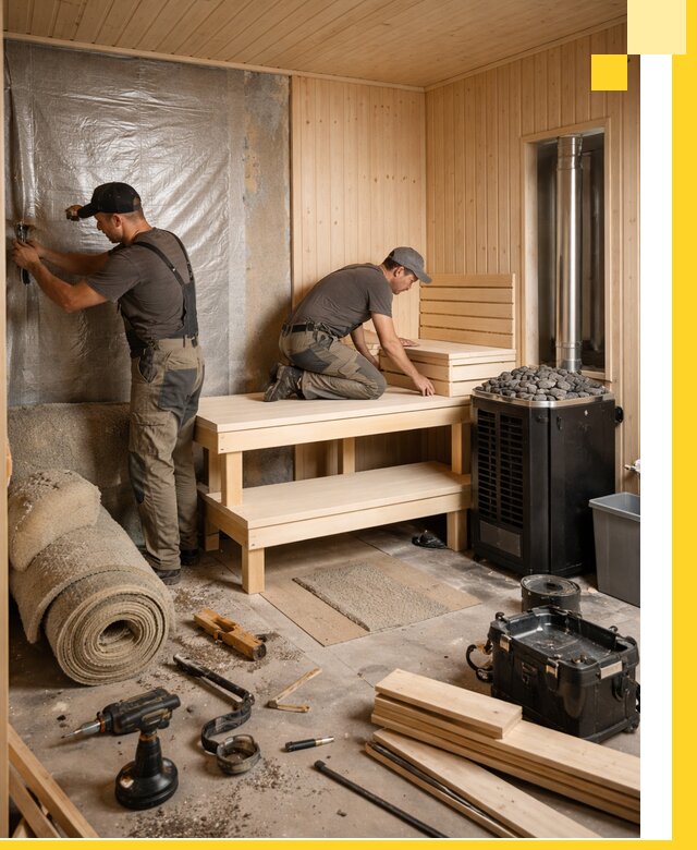 Проекты саун под ключ в Кизилюрте дизайн и строительство