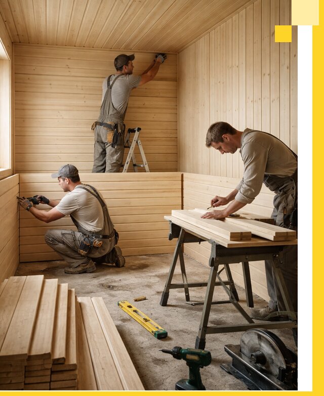 Обшивка саун в Кизилюрте из натуральной древесины под ключ