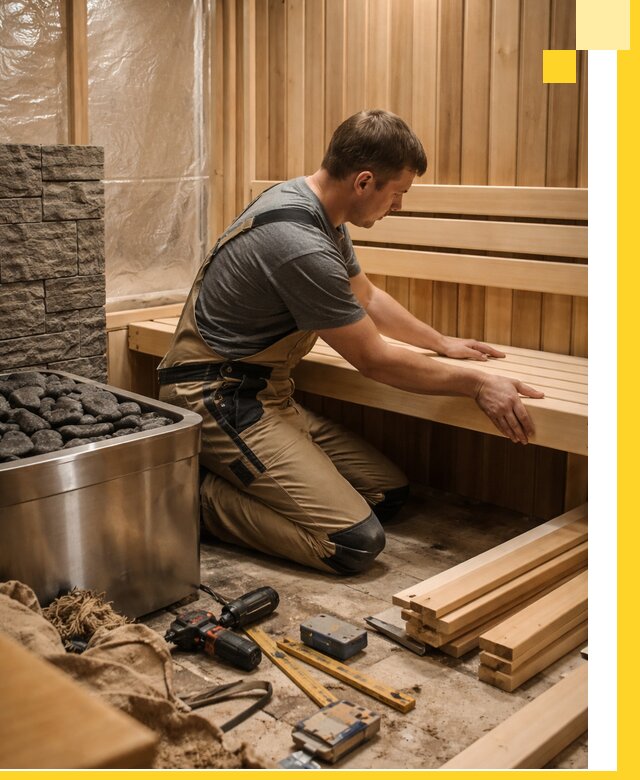 Сауны для дома под ключ с проектированием и монтажом в Кизилюрте