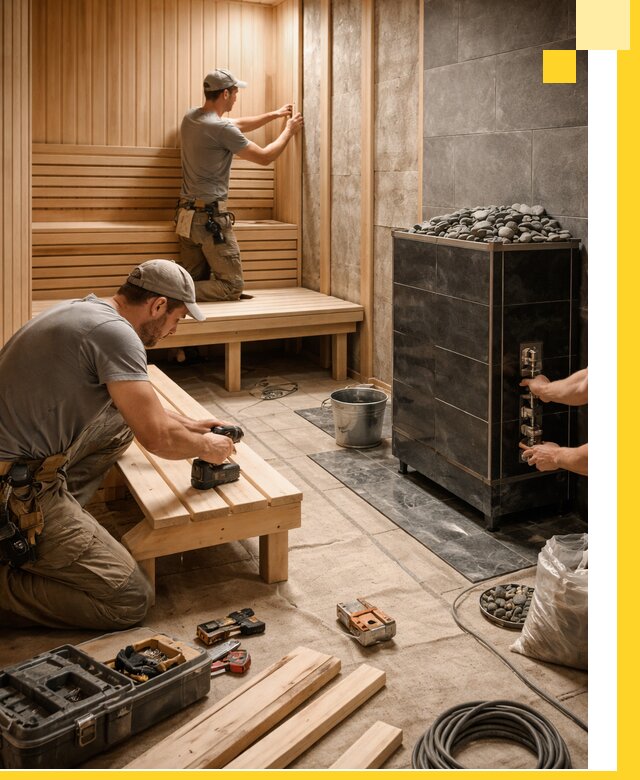 Дизайн и строительство интерьерных саун под ключ в Кизилюрте