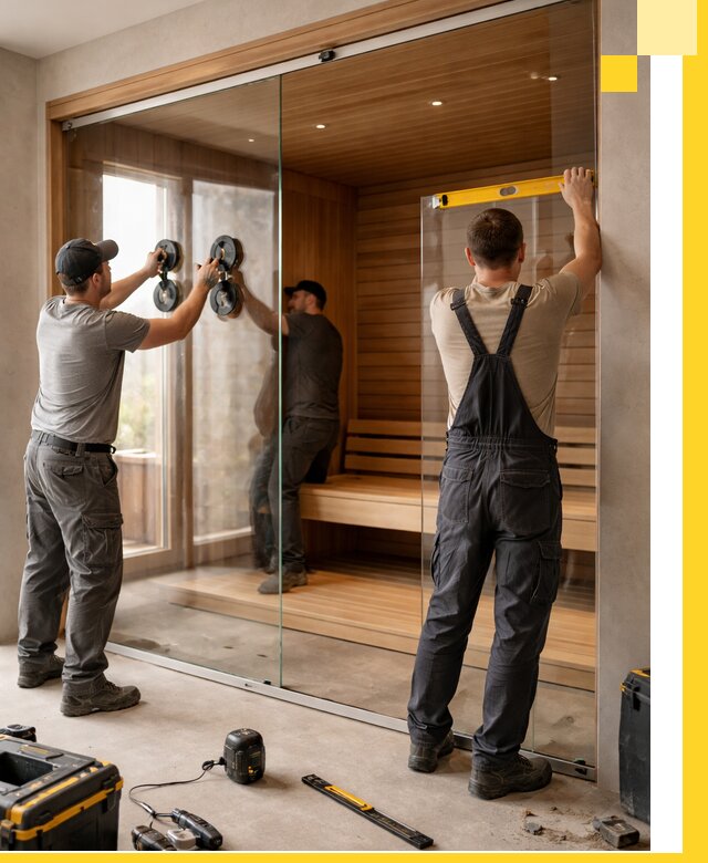 Производство и монтаж стеклянных саун под ключ в Кизилюрте