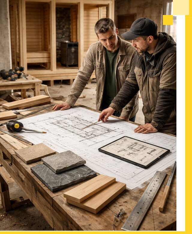 Проекты бань под ключ и планы строительства в Кизилюрте