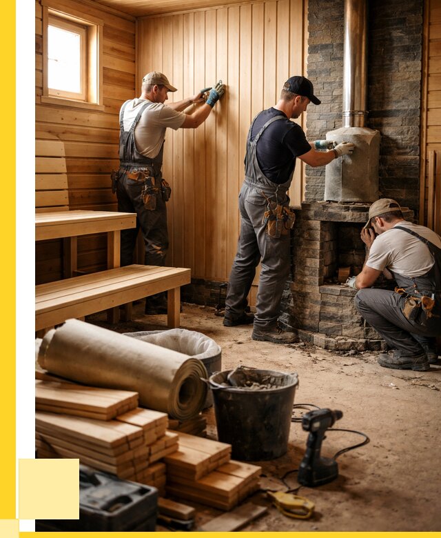 Ремонт бань под ключ в Кизилюрте от 46467 р. | ЭриданКзт