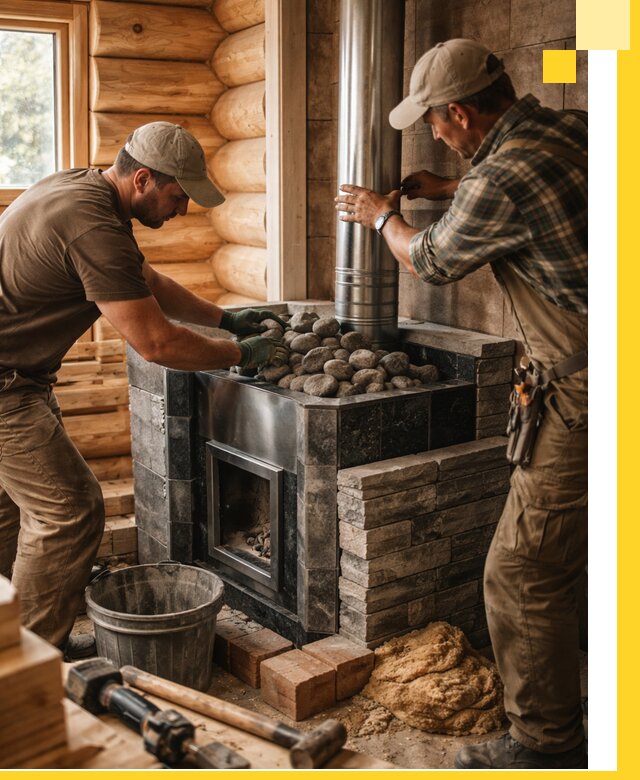 Строительство и отделка русских бань под ключ в Кизилюрте