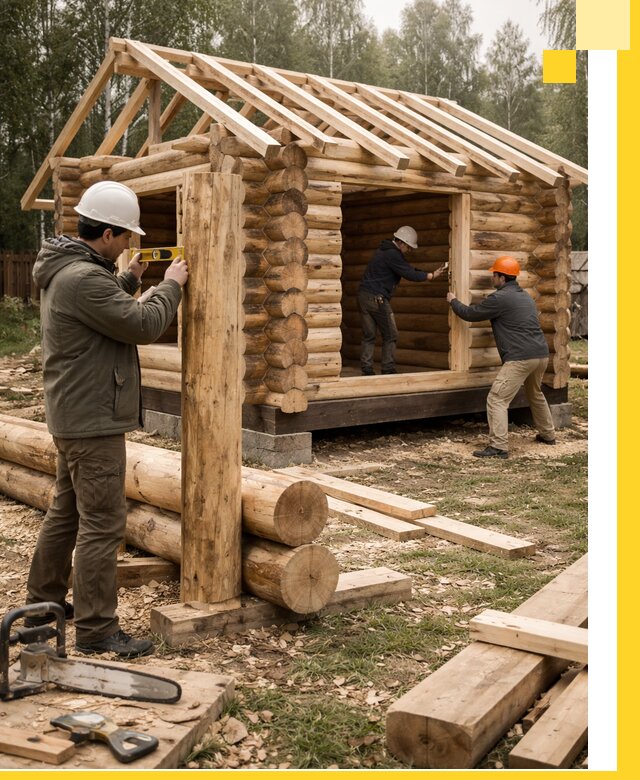 Строительство бань для дачи под ключ в Кизилюрте с доставкой и монтажом