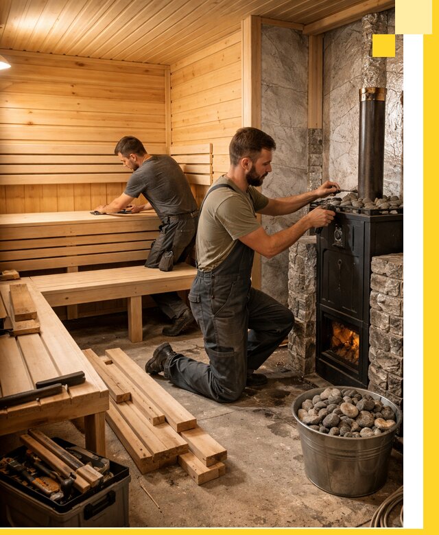 Дизайн и строительство интерьеров бань под ключ в Кизилюрте