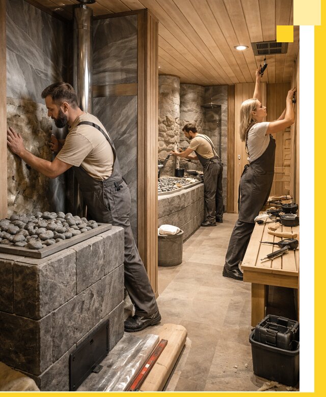 Строительство бань и SPA процедур в Кизилюрте под ключ и отделкой