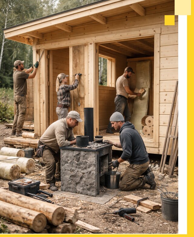 Купить баню под ключ в Кизилюрте строительство монтаж отделка