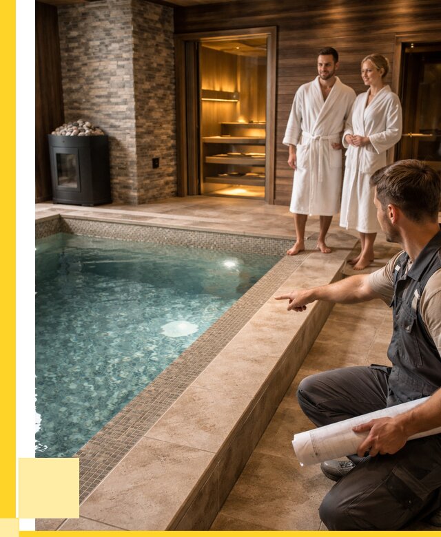 Проект бани с бассейном под ключ в Кизилюрте от 67119 р. | ЭриданКзт