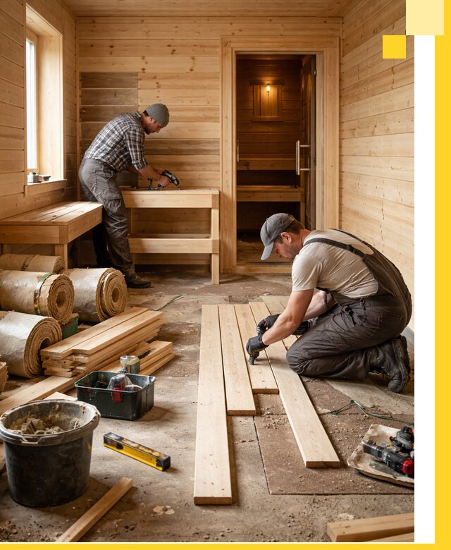 Индивидуальный проект бани с комнатой отдыха под ключ в Кизилюрте