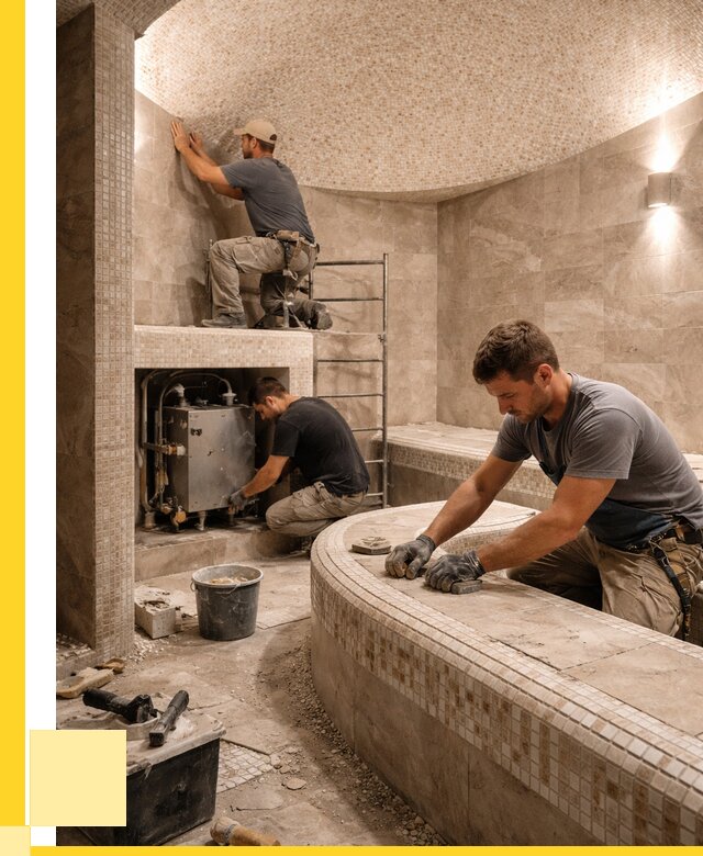 Монтаж хамамов под ключ в Кизилюрте от 258150 р. ЭриданКзт