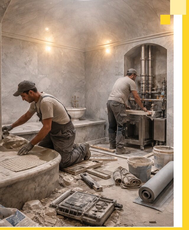 Строительство турецких бань хаммам под ключ в Кизилюрте