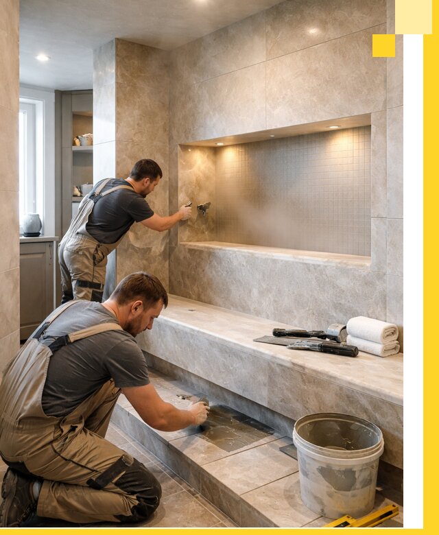 Профессиональное строительство хамама в квартире в Кизилюрте