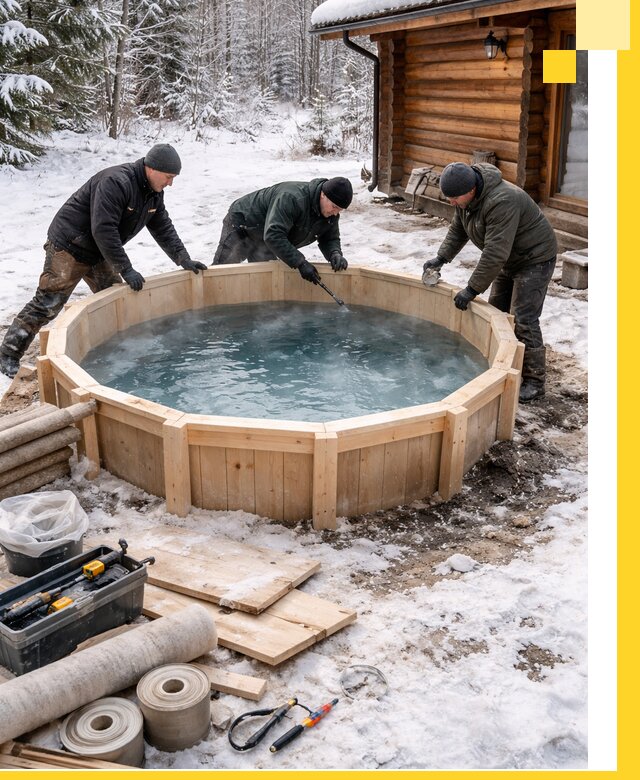 Изготовление и установка ледяных купелей под ключ в Кизилюрте