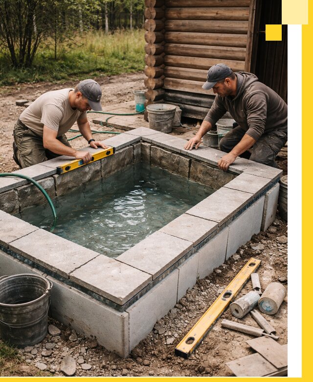 Изготовление и установка холодных купелей под ключ в Кизилюрте